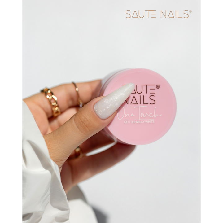 Builder Gel One Touch - Glitter Milky White