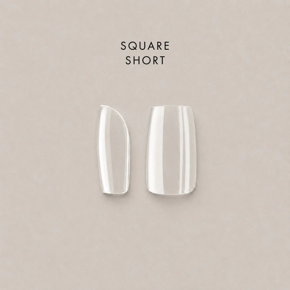 Full Cover Soft Tips - Square - Short - Natural - 600pcs