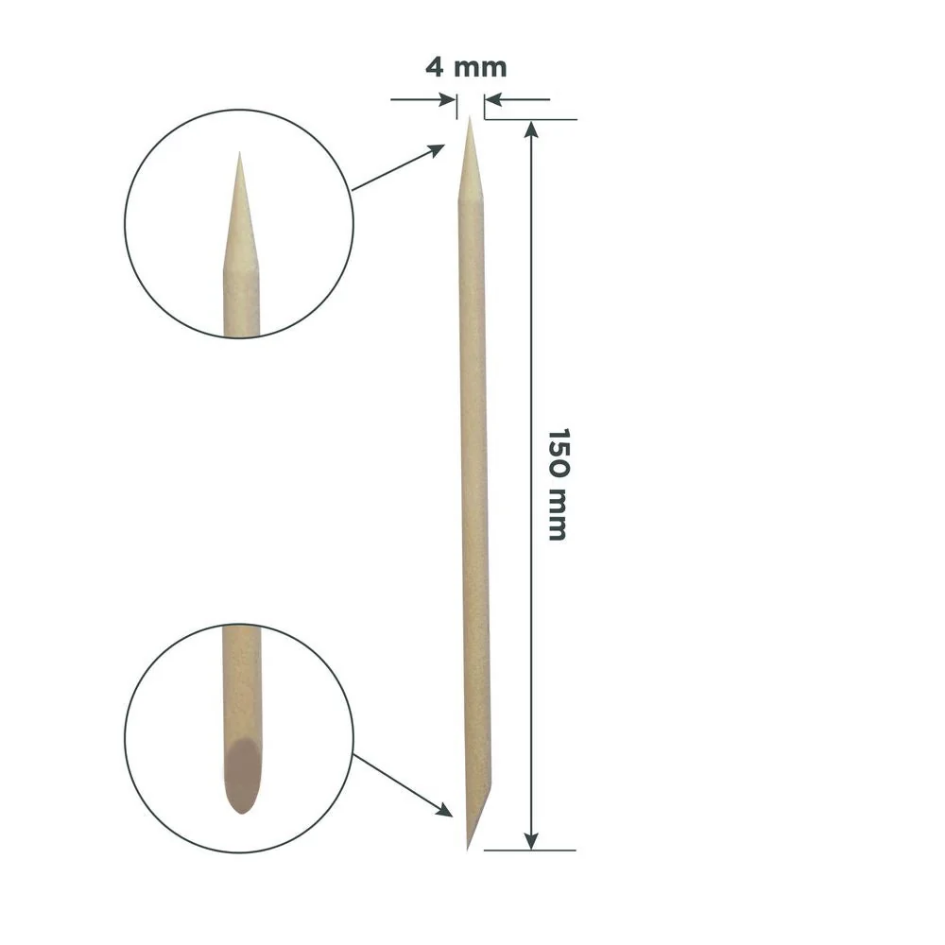 Wooden Orange Stick 150mm 100pcs