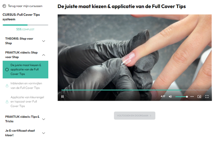 Online opleiding - Full Cover Tips systeem