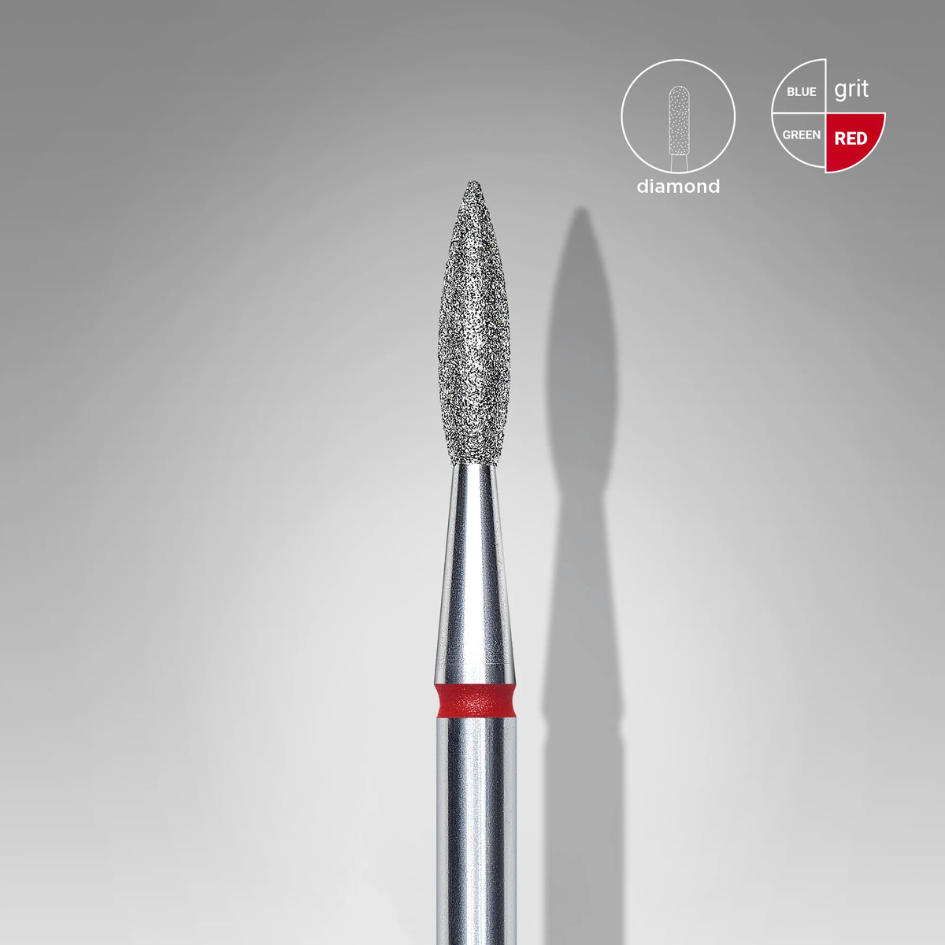 Diamond Bit Pointed Flame Red