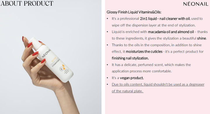 Glossy Nail Cleaner Vitamins & Oils 100ml