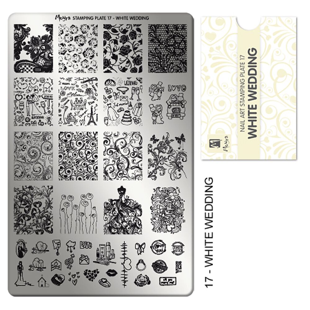 Stamping Plate White Wedding