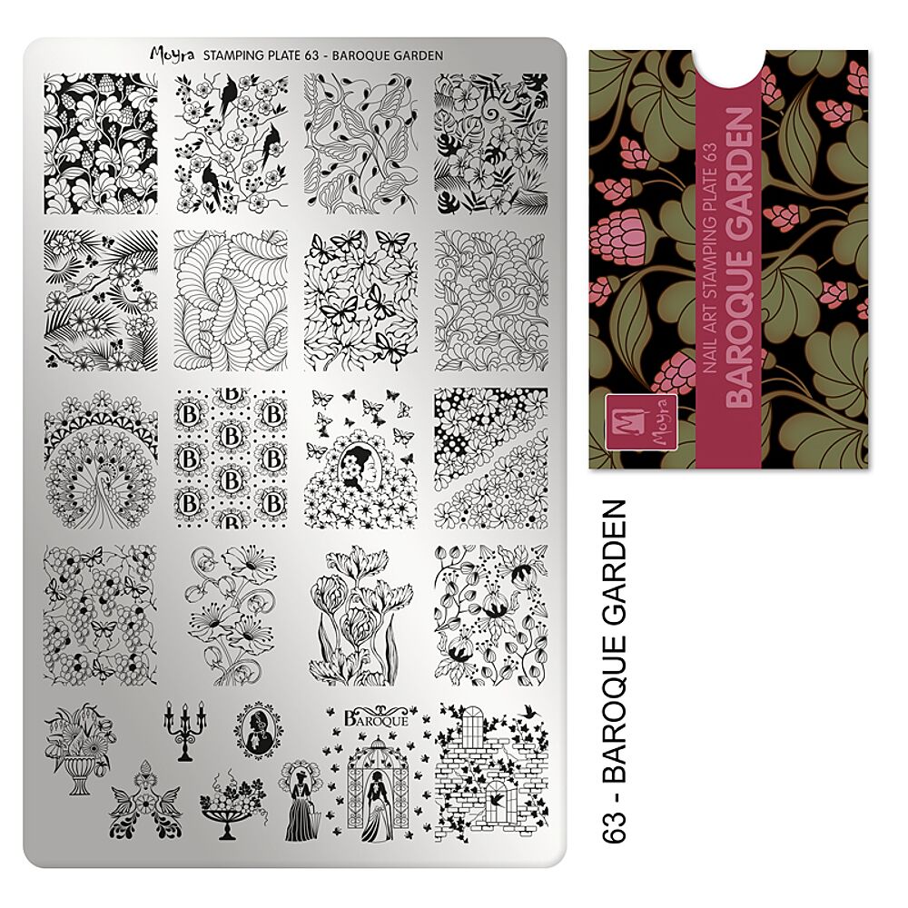 Stamping Plate Baroque Garden