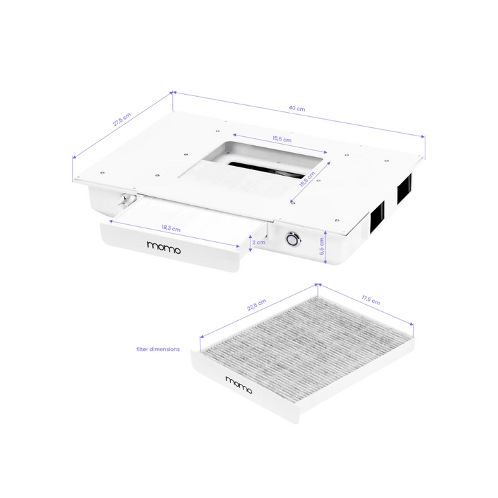 Professional J-02 Built-In Dust Absorber MOMO White